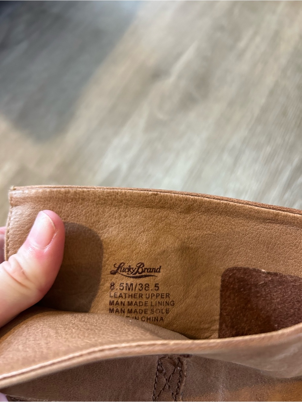 Lucky Brand Tan Leather Buckle Ankle Booties - Picture 3 of 5